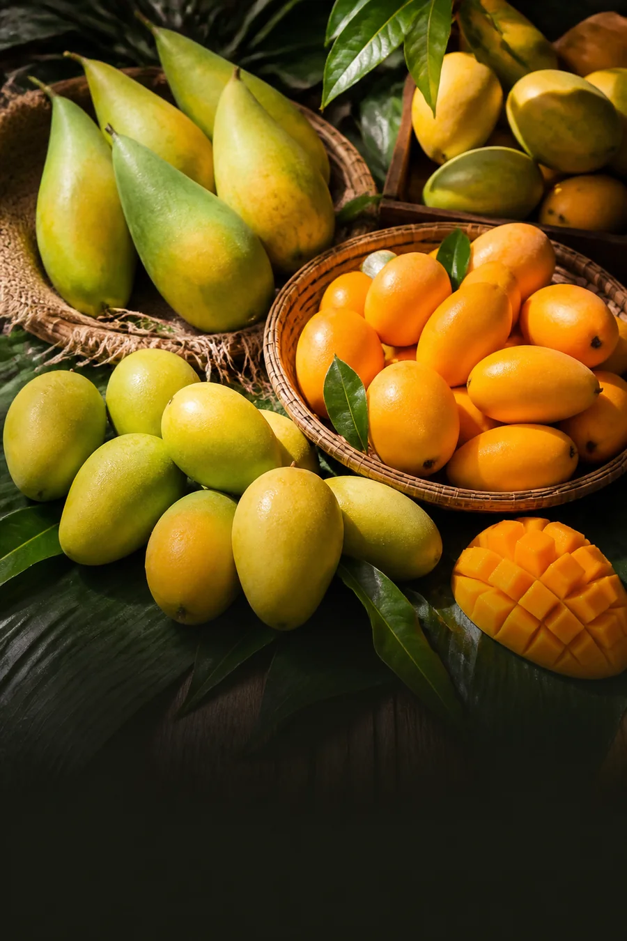 Mixed seasonal Indian mango selection